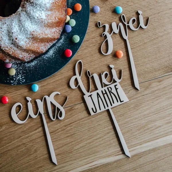 Caketopper Zahl - Produktbild